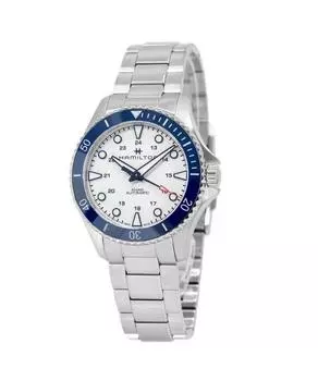 Hamilton Khaki Navy Scuba Мужские часы из нержавеющей стали с серебряным циферблатом Автоматические дайверские H82505150 300M серебряный