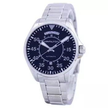 Hamilton Pilot Day Date Aviation Automatic H64615135 Мужские часы чёрный