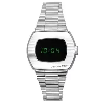Hamilton PSR Американские классические цифровые кварцевые часы из нержавеющей стали H52414131 100M Мужские часы чёрный
