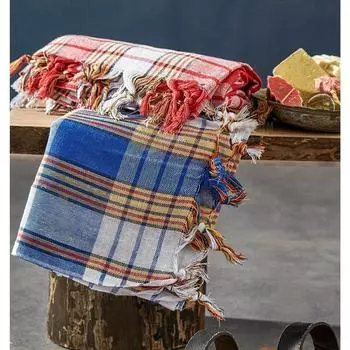 Хаммам Пештемаль Набор из 2-х мужчин и женщин 80X170 см Синий Красный