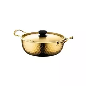 Hammer Pattern Korean Ramen Pot Double Handle Milk Pot Hot Pot Soup Pot Camping L-Style B