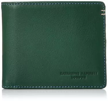 Hamnett Bifold Wallet MINERAL из натуральной кожи, выделанной в домашних условиях, устойчивый Bifold Billfold BOX Coin Wallet зеленого цвета [Catherine London] (Минеральная) Высокое качество зелёный