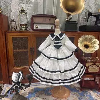 HAMRETHYPPZ BJD Шарнирное платье для куклы Костюм для куклы Горничная Одежда Шарнирное платье для куклы Платье для куклы Принцесса Белая принцесса Милая горничная Милая белый