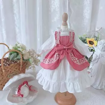 HAMRETHYPPZ BJD Шарнирное платье для куклы Костюм для куклы Горничная Одежда Шарнирное платье для куклы Платье для куклы Принцесса Розовая принцесса Милая горничная Милая розовый