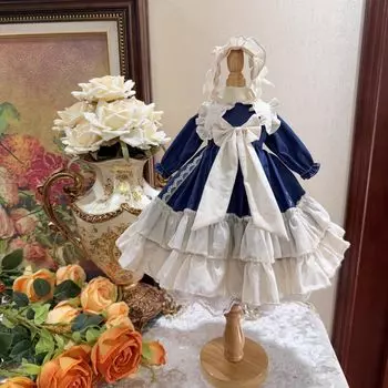 ХАМРЕТИППЗ BJD Кукла на шарнирах Платье Куклы Костюм Куклы Одежда горничной Кукла на шарнирах Наряжать Принцесса Сине-белая Принцесса Вечерняя Принцесса