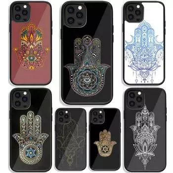 Чехол для телефона Hamsa Hand of Fatim, силиконовый, из поликарбоната и термополиуретана для iPhone 6S 7 8 Plus X Xs Max XR 11 12 13 Mini Pro, противоударный, жесткий чехол iphone XR
