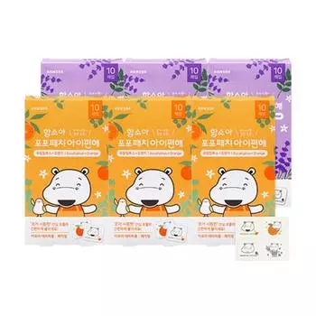 Hamsoa Popo Patch Easy for Kids Эвкалиптовый апельсин + лаванда Набор ладана, 10 шт., 6 шт.