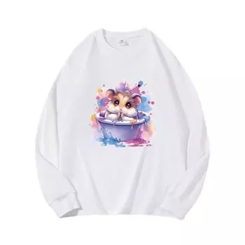 Осенняя одежда Hamster, длинный рукав, чистый хлопок, новый мужской и женский топ, весенний внутренний слой, базовая рубашка, футболка с круглым вырезом и длинными рукавами M коричневый