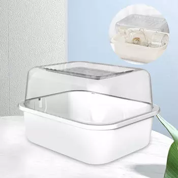 Hamster Cage Exercise Playing House Breathable for Hedgehogs Ferret Guinea Portable 25x19x19cm Small only cage