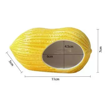 Hamster Ceramic Nest Summer Air Conditioning Room Pet Hidden Sleep Peanut Shaped Ceramic Nest Hamster Nest Hamster Accessories