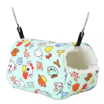 Hamster Hanging Cotton Nest Warm Thicken Small Pet Cotton Nest for Guinea Pig Hamsters21x20 Cartoon