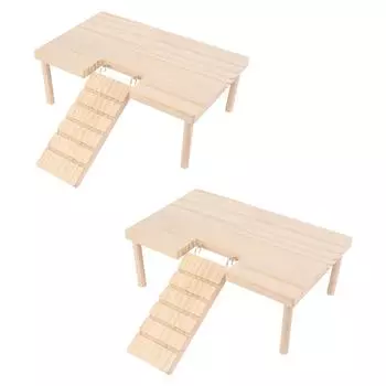 Hamster Platforms with Ladder Cage Accessory for Chinchilla Hamster Gerbil S