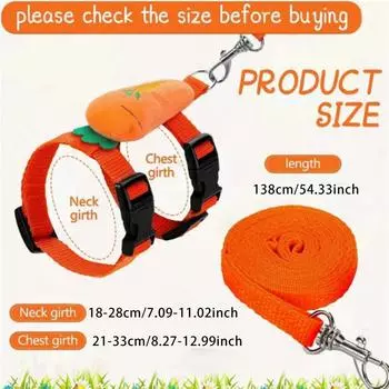 Hamster Rabbit Small Pets Chest Strap Outdoor Traction Rope Adjustable Harness Leash Vest For Rabbit Hedgehog Guinea Pig красный