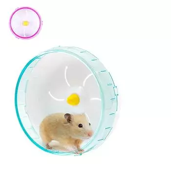 Hamster Running Wheel 17cm Silent Toy Roller Golden Bear Running Ball Hedgehog Running Pet Supplies One Size синий