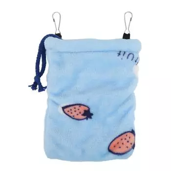 Hamster Sleeping Bag Flannel Warm Soft Hideout Small Pet Hanging Bed with Hooks for Gliders15x12cm S