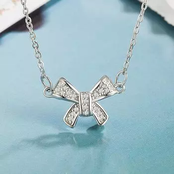 Han Chao Style Bow Pendant Necklace Temperament Light Luxury Jewelry Women S Holiday Gift