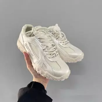 Han Suxi silver breathable dad shoes spring new platform leisure sports 35 слоновая кость