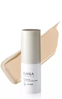 HANA ORGANIC 30 мл Face Beige Wear-UV солнцезащитный крем/дневная сыворотка/основа SPF30PA++ нехимический (розовый (Простая упаковка))