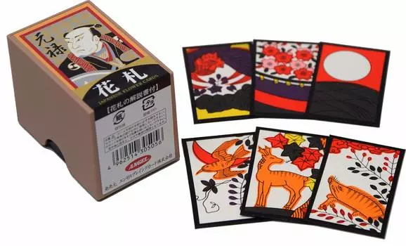 Hanafuda Genroku подлинная отделка подкладкой 88 Koi Koi Oichokabu 48 купюр в пластиковом футляре, сделано в Японии Angel игральные карты HAGE