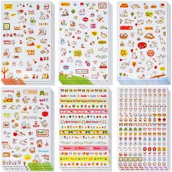 hanairo Cute Stickers Set of 18 Album Handmade Stickers Notebook Collage Diary Decoration (Cat)