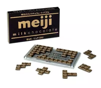 HAnayama Meiji Молочный шоколадный пазл Pure Возраст 6 и старше (Сладкий)