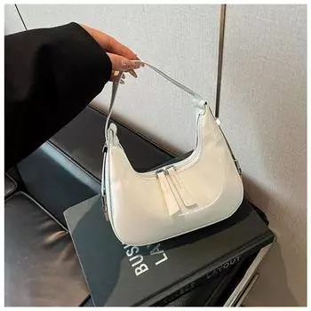 Hand carry fashion underarm bag spring and summer new simple casual shoulder bag high-end trend oblique span bag белый