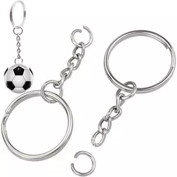 Hand Craft Women Men Metal Blank Polished Keyfob Key Ring Keychain Pendant Holder 20pcs