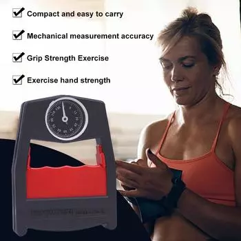 Hand Dynamometer Hand Exerciser Meter Hand Grip Strength Measurement Tool for Grip Strength Testing and Training красный