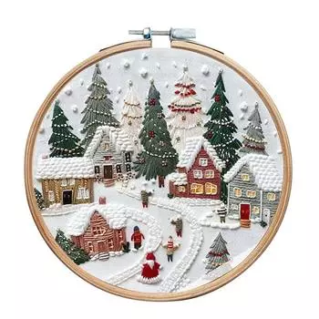 Hand Embroidery Starter Cross Stitch Kits Sewing Craft Xmas Gift Decor Household Style 1