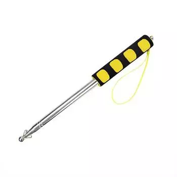 Hand Flagpole 2M Handle Flagpole Teachers Pointer Stick Telescopic Flagpole Tour Guide Flagstaff Yellow-1.2M