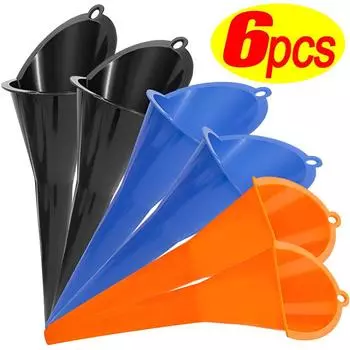 Ручная воронка для топлива с длинной ручкой для автомобиля, воронка для заправки бензином, брызгозащищенная пластиковая топливная воронка для мотоциклов и автомобилей