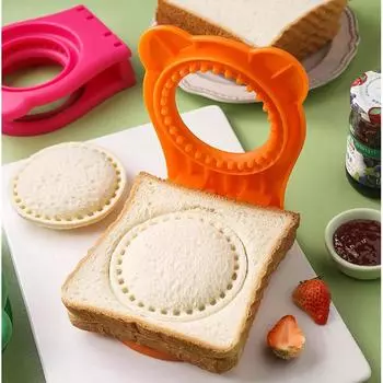 Hand Guard Stainless Steel Baking Tool Round Sandwich Cutting Mold Cake Cookie Toast Sandwich Pocket Bakery Mold Kitchenware красный