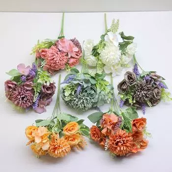 Hand-held Bouquet European Hydrangea Rose Dining Table Living Room Decoration 1 PCS