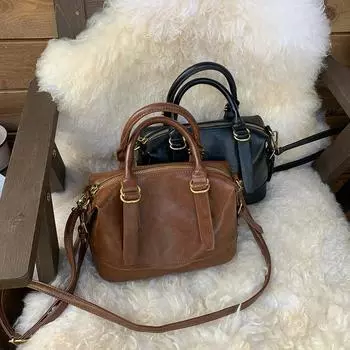 Hand-held Bowling Bag Women s New Trendy Retro Pillow Bag Versatile Multi-function One-shoulder Crossbody Bag