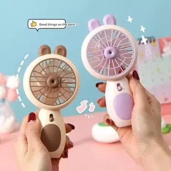 Hand-held portable mini student dormitory children s Internet celebrity large wind power silent small fan фиолетовый