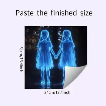 Hand In Halloween Hand Ghost Girl Glass Kitchen Home Decoration Wall Stickers
