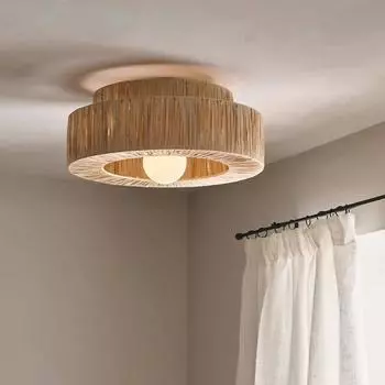 Hand Knitted Ceiling Pendant Lamp Art Rattan Living Room Chandelier Bedroom Lighting Suspension Design Hanging Lampshade
