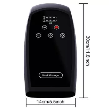 Массажер для рук с компрессией и подогревом для лечения артрита, расслабления, синдрома запястного канала и онемения пальцев, праздничный подарок для семьи чёрный