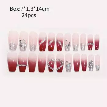 Hand Nail Wearing Nails Fashion Highgrade Pure Wind Rhinestone Nail Style Patch