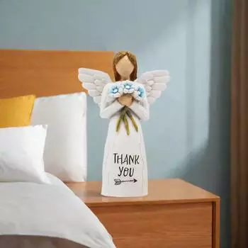 Hand-Painte Angel Girl Statue Fade-resistant Angel Ornaments Flower Fairy Figurines Mother s Day Flower Fairy