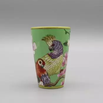 Hand painted Brush Holder, Ceramic Cup, Bathroom Accessory