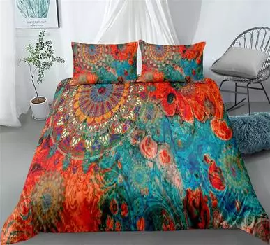 hand painting lion golden bedding set king queen double full twin single size bed linen set 140x210cm