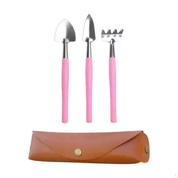 Hand Spade Rake Trowel Mini Gardening Tools Transplanting Sturdy Planting Multifunctional for розовый