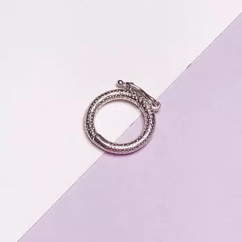 Hand String Clip Easiest for Match Open Buckle Pendant Buckle DIY Accessories Sterling Silver Plating 18K Bracelet Necklace Buckle Double Open Buckle White Gold