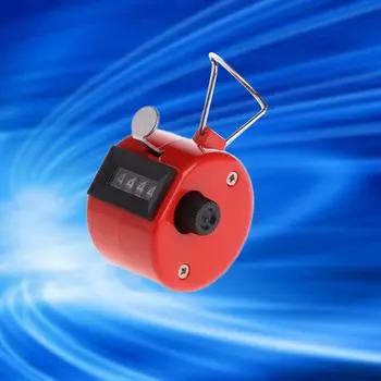 Hand Tally 4 Цифровой дисплей Механический ручной подсчет с кольцом для пальца чёрный