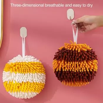 Полотенце для рук с подвесным шнурком. Высоко впитывает воду. Быстросохнущее. Утолщенное сверхтонкое волокно. розовый