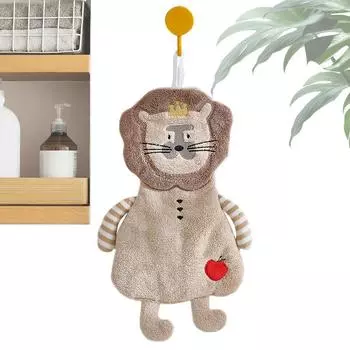 Полотенца для рук с петлями для подвешивания, полотенца для сушки с рисунком животных, полотенца для рук, полотенца для ванной комнаты, кухонные полотенца для ванной комнаты