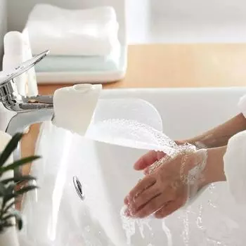 Hand Washing Bath Spout Cover Spatter-proof Sink Extension Safe Faucet Extension Children белый