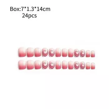 Hand Wearing Nail Nails Fashion Highgrade Cute Heartshaped Nail Patch Style