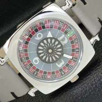 HAND-WINDING ART DECO SWISS MENS REFURBISHED GREY COLOR DIAL WATCH a431210-2 R106-a431210